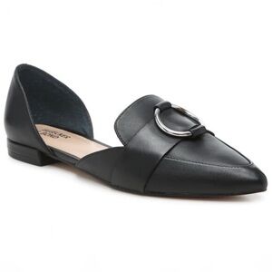 Bleecker & Bond Black Leather Flats Women's Size 10